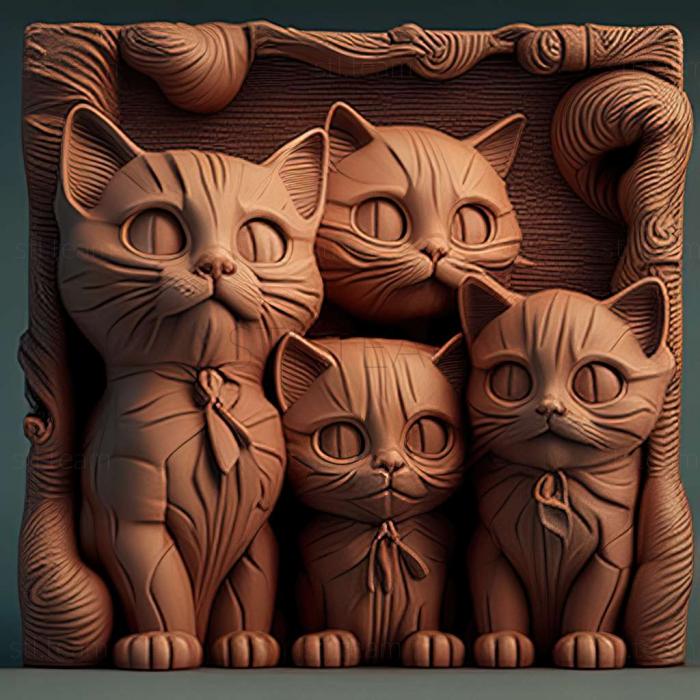 3D model Kitten Squad game (STL)